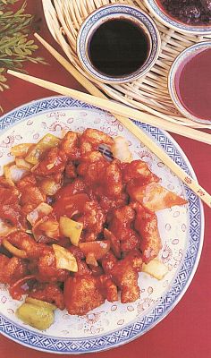 Tatlı Ekşi Soslu Tavuk (4 kişilik) (Çin Mutfağı) tarifi